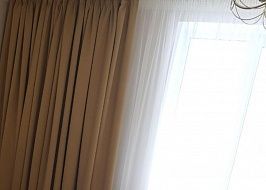 Тюлевая штора (Горючая ткань) - фото